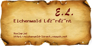 Eichenwald Lóránt névjegykártya